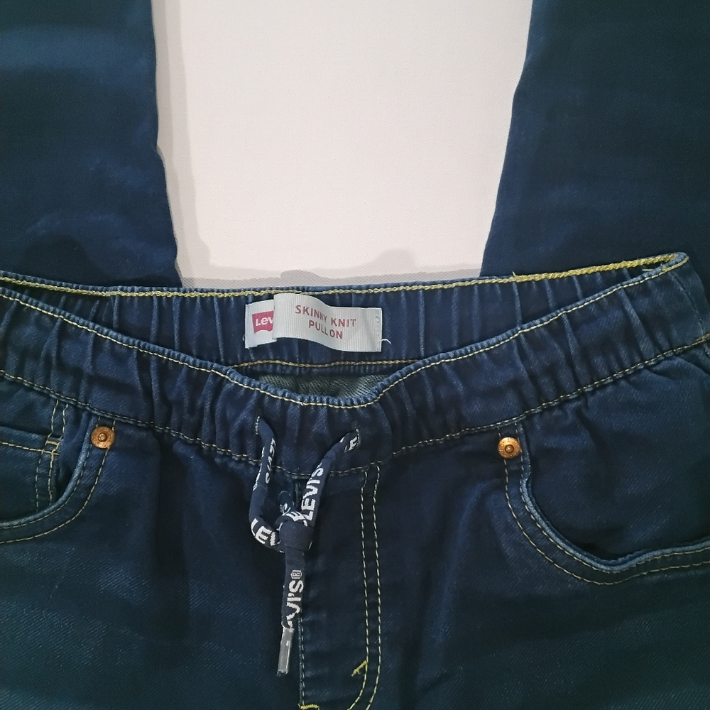 Levis Skinny Jeans Youth 16 Regular Blue Denim‎ Pull On Stretch Knit W28xL30 - Picture 6 of 9